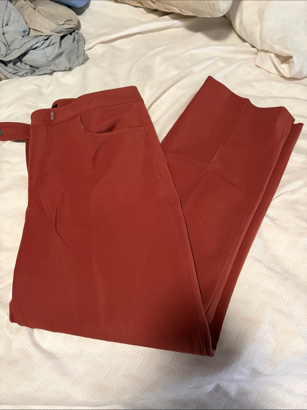 Theory Rust Red Stretch Crop Dress Pants - 2